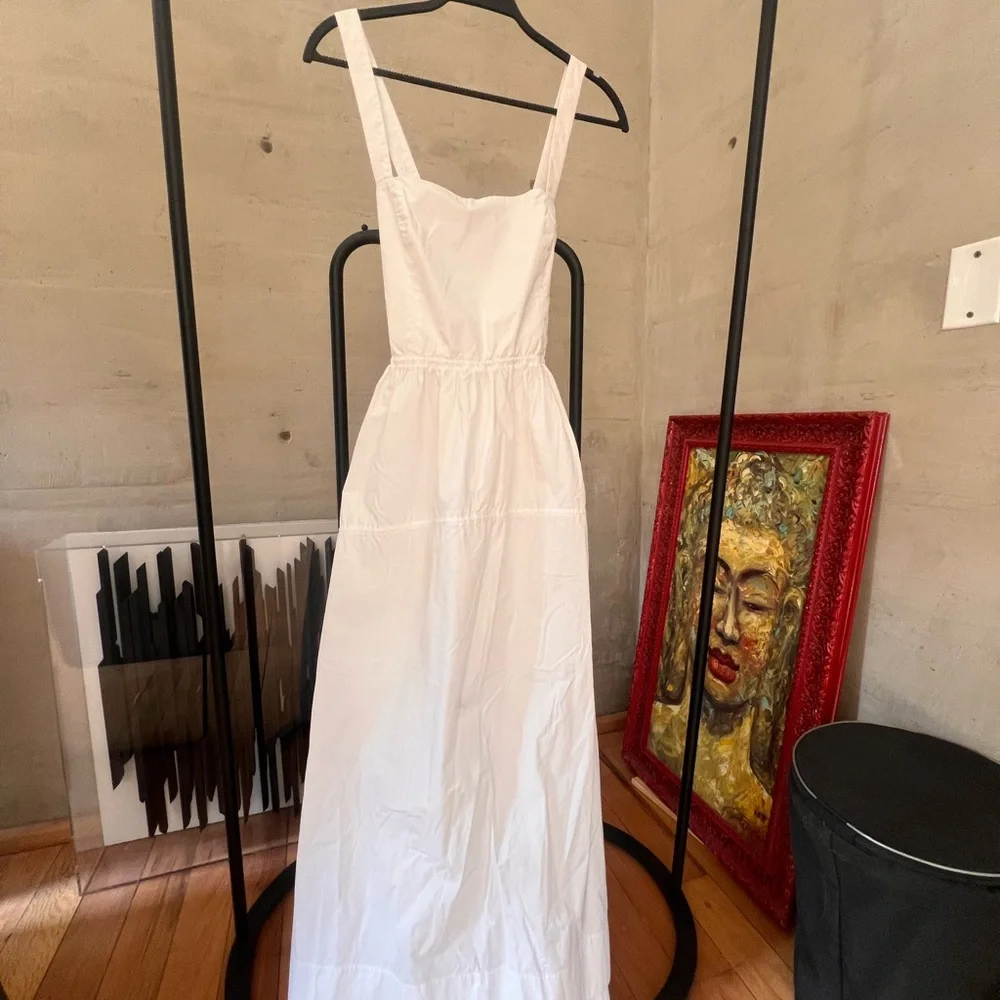 HELSA White Poplin Maxi Dress - Picture 4 of 7